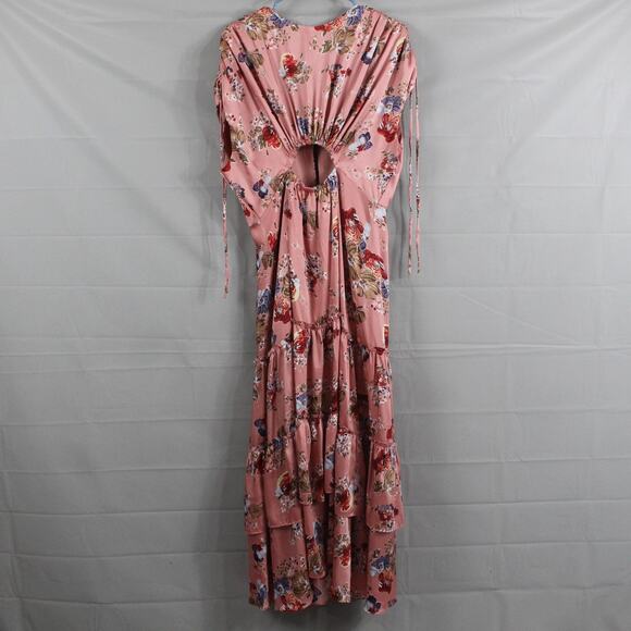 Cinq a Sept Dress Womens 14 Martine Floral Ruffled Maxi Boho Coquette Romantic - Picture 5 of 16